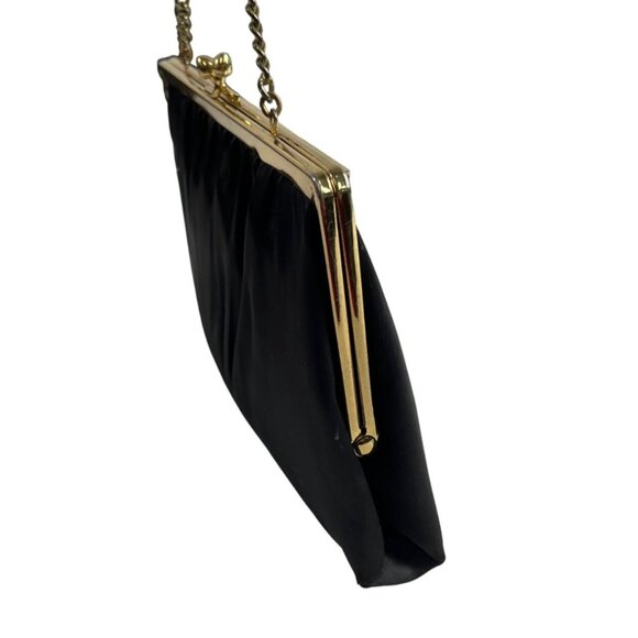 Vintage Andé Women's Cute Black & Gold Evening Party Clutch Sz S - Picture 6 of 12